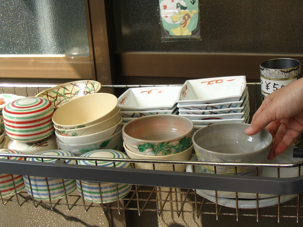 kiyomizu pottery shopping Kyoto Japan