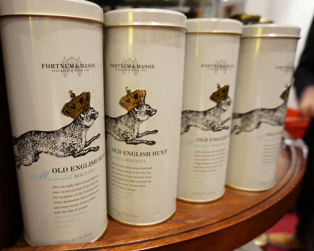 Fortnum and Mason biscuit cookie tins fox
