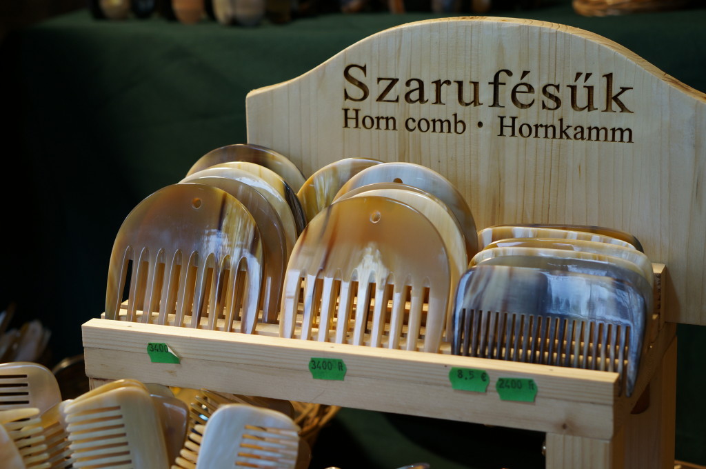 budapest christmas market souvenir hungarian horn combs handmade craft christmas market fair