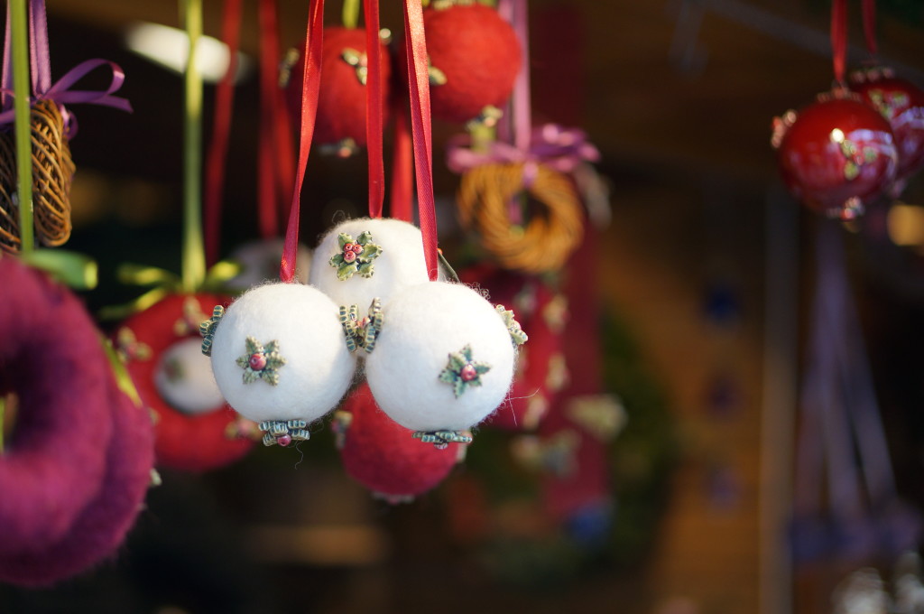 Budapest Christmas market Souvenir ornament balls.