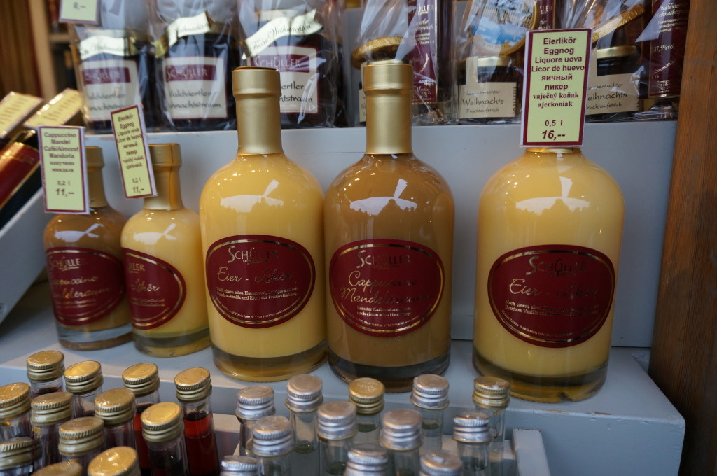 Vienna egg nog Schoenbrunn Christmas Market, Vienna. stall vendor gifts