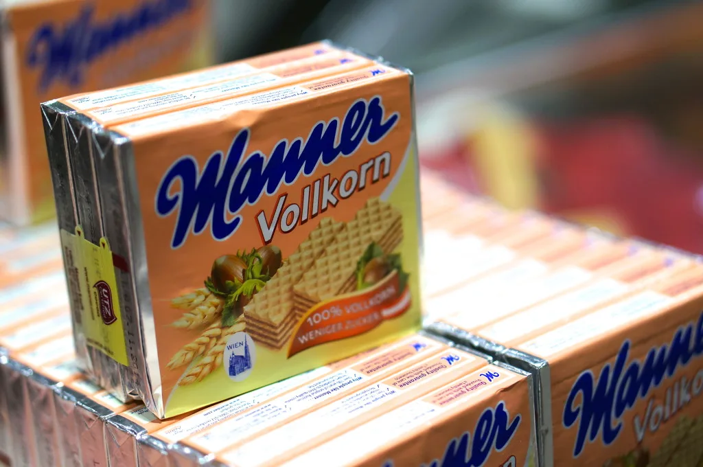 Manner wafer cookies souvenir Austrian food