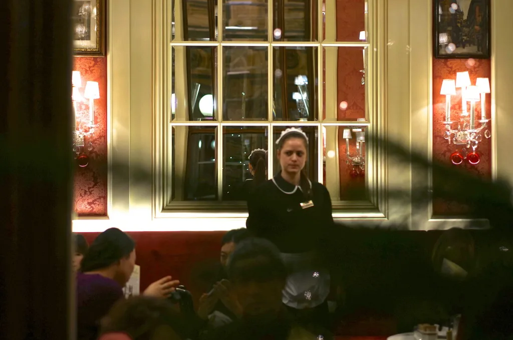 cafe sacher waitress elegant room