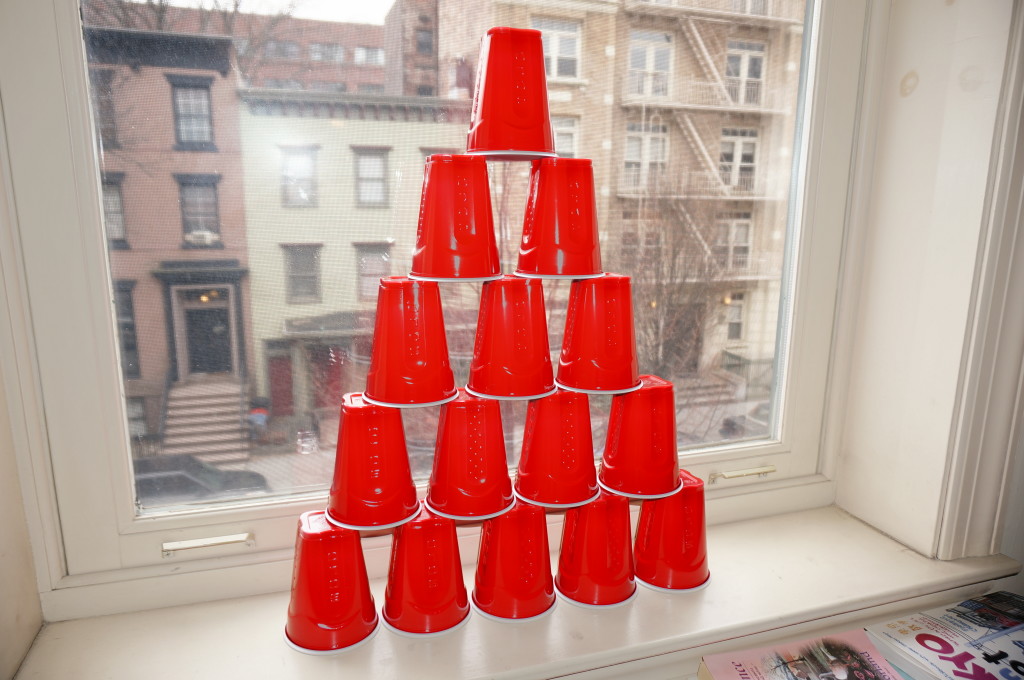 red solo cups stacked pyramid party cups drinking games america united states us