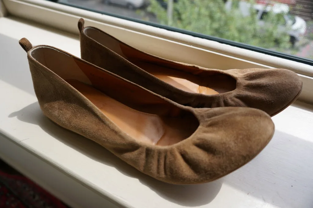 travel comfortable ballet flats foldable summer suede