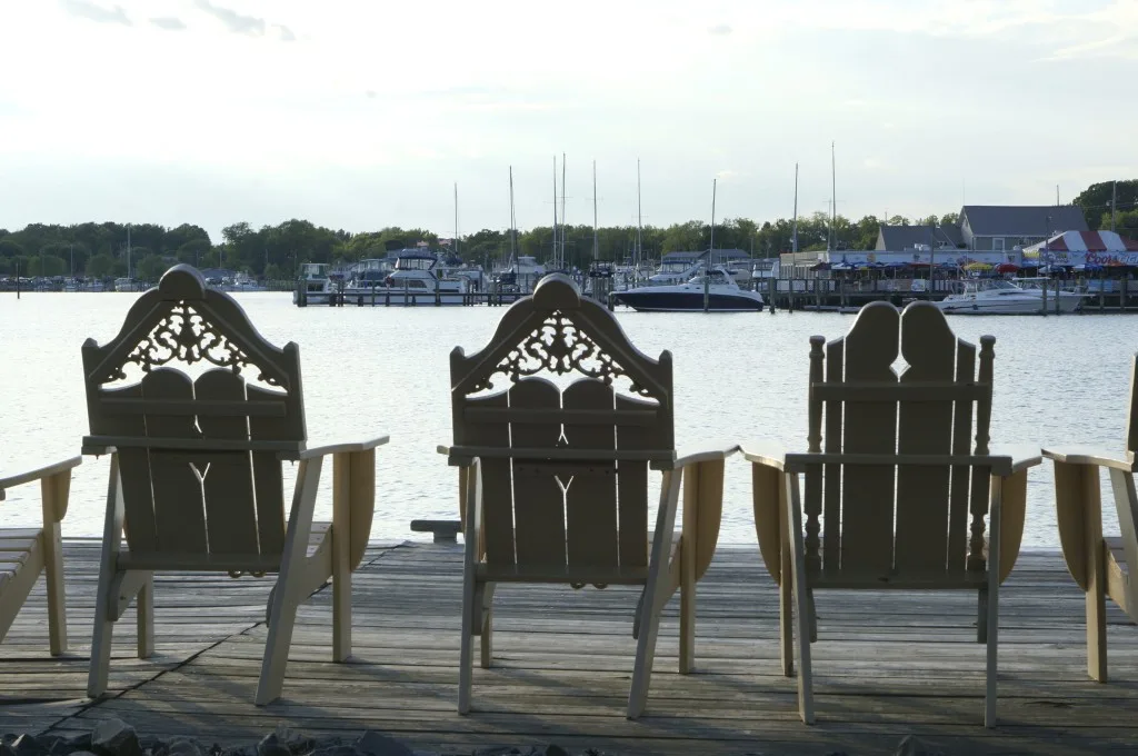 chesapeake bay views adirondack chairs