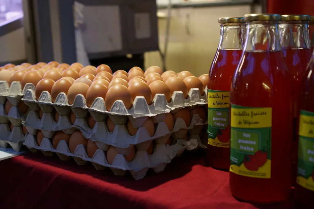 Brussels Belgium Food Market Chatelain eggs
