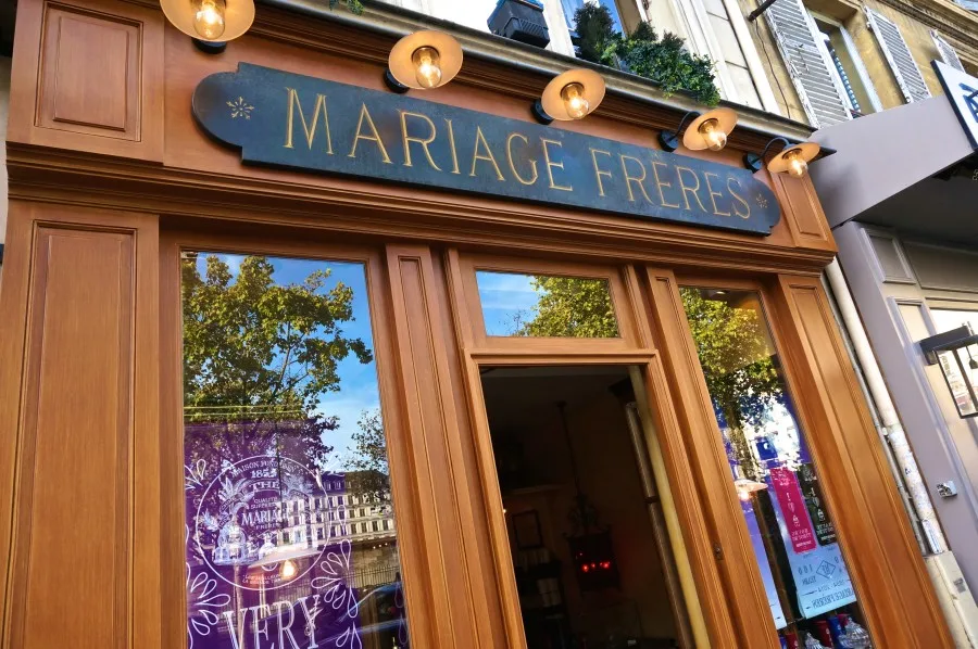 The Mariage Frere Shopfront, conveniently located at Place de La Madeleine in Paris