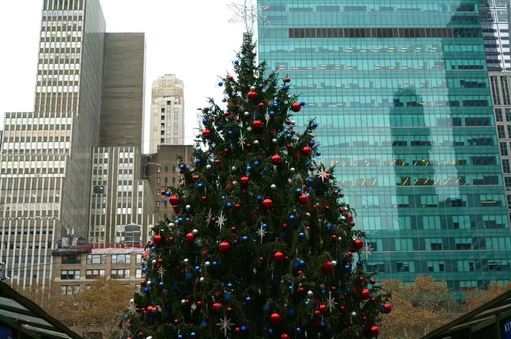 bryant park holiday christmas market winter wonderland tree