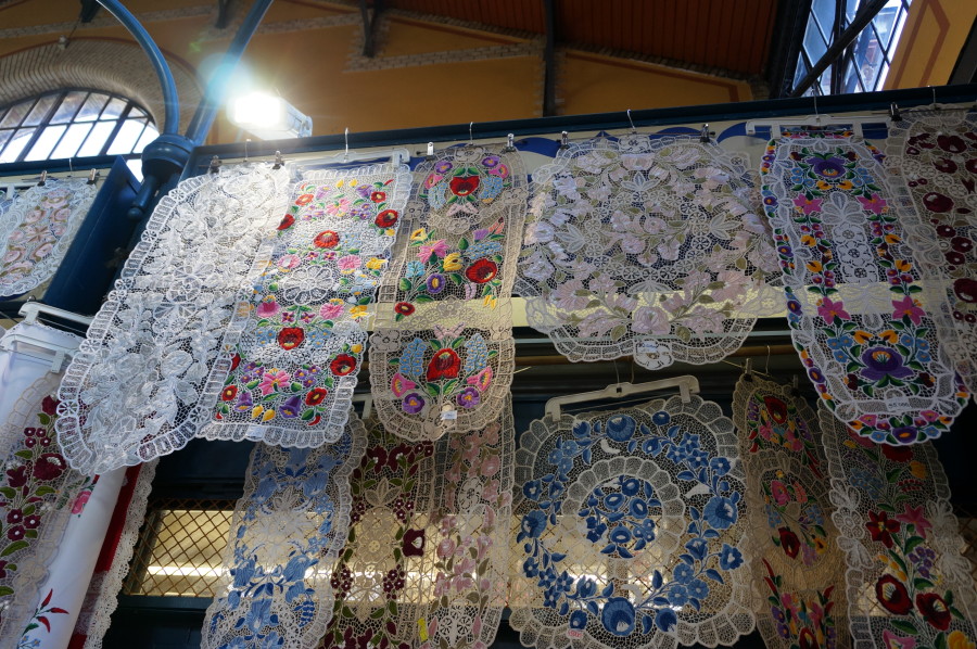 hungarian lace central market hall budapest 