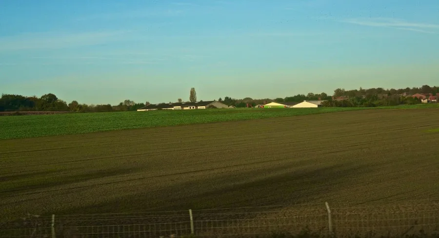 thalys train view countryside high speed