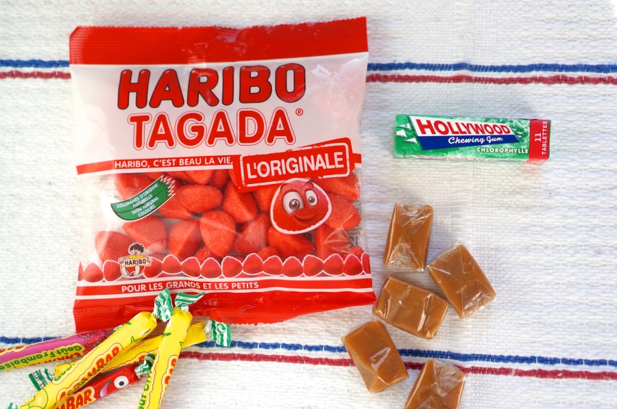 France's most popular candy: Haribo Targadas, carambars, sea salt caramels and Hollywood gum