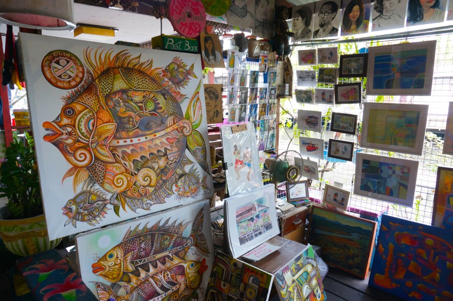 thai paintings fish original art