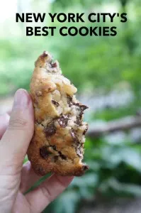 New York City's best cookies are at Levain bakery on Manhattan's Upper West Side. These piping hot cookies are baked all day long and are a favorite of locals (like me!)