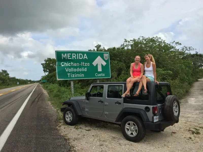 day trip from cancun drive car jeep chichen itza vallodolid