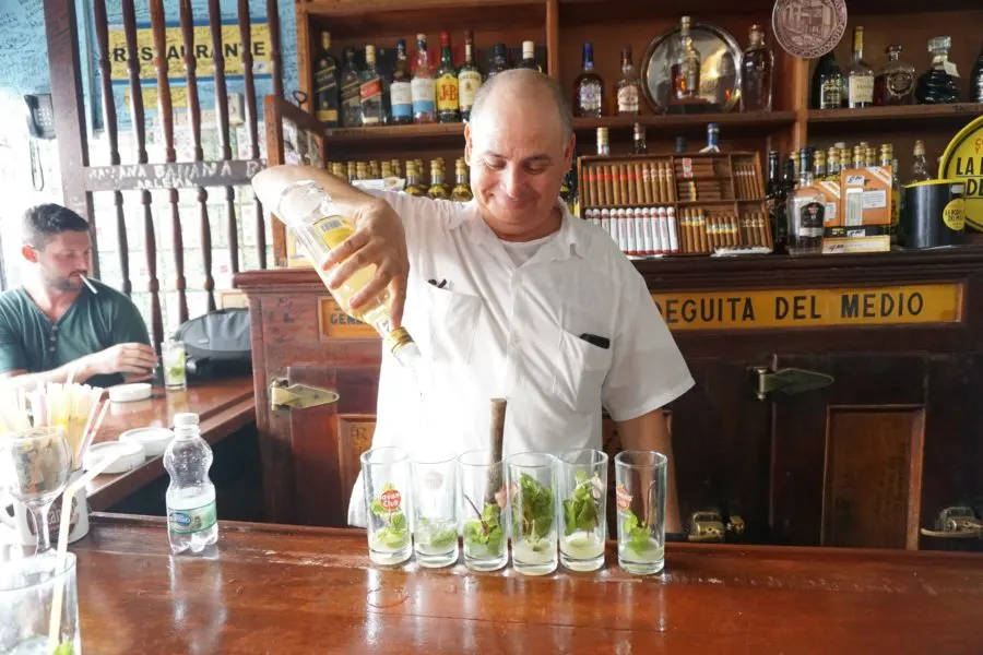 old Havana's La Bodeguita, they mix and muddle a lot of mojitos.