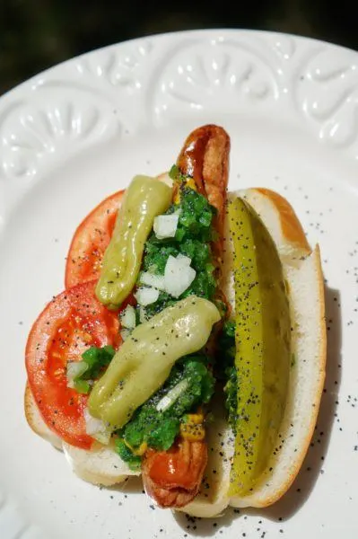 chicago style hot dog recipe neon green electric sweet relish