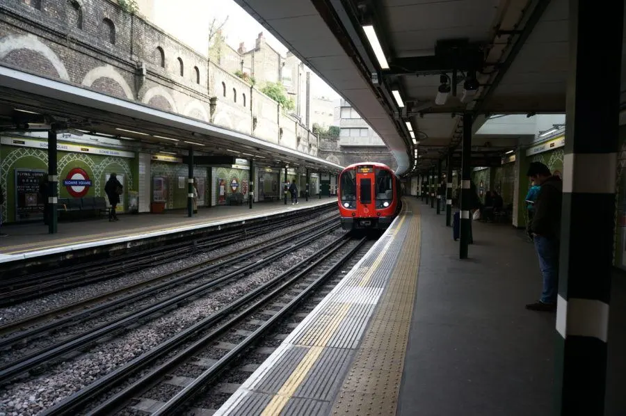  Sloane Square tube station London England uk outdoor train