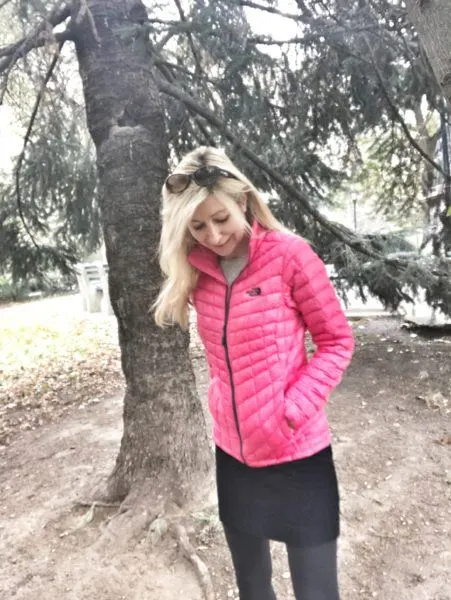 womens cutest thin slimmest pink puffer coat jacket winter travel packable soft lightweight warm comfy