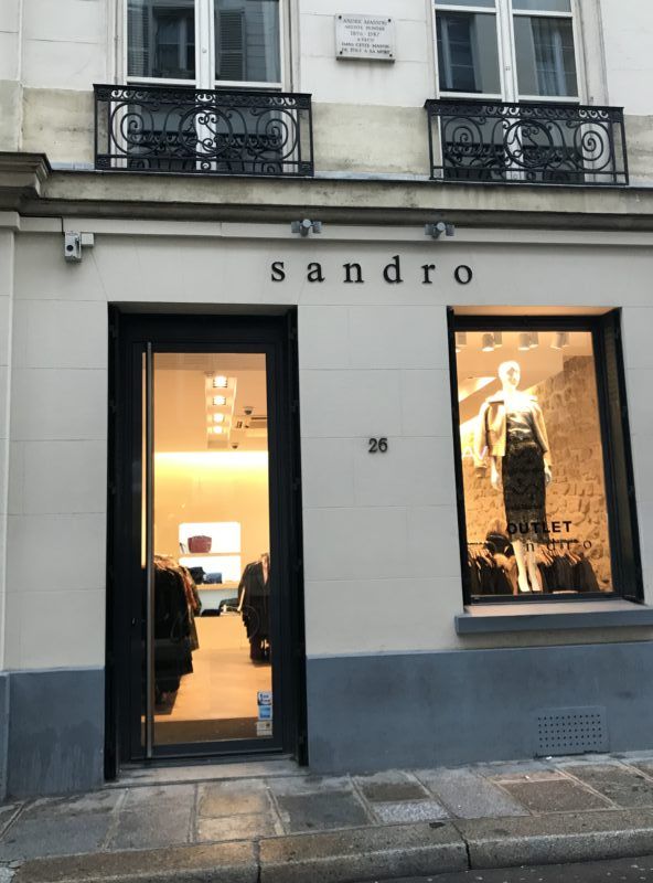 sandro outlet store paris shopping stock marais