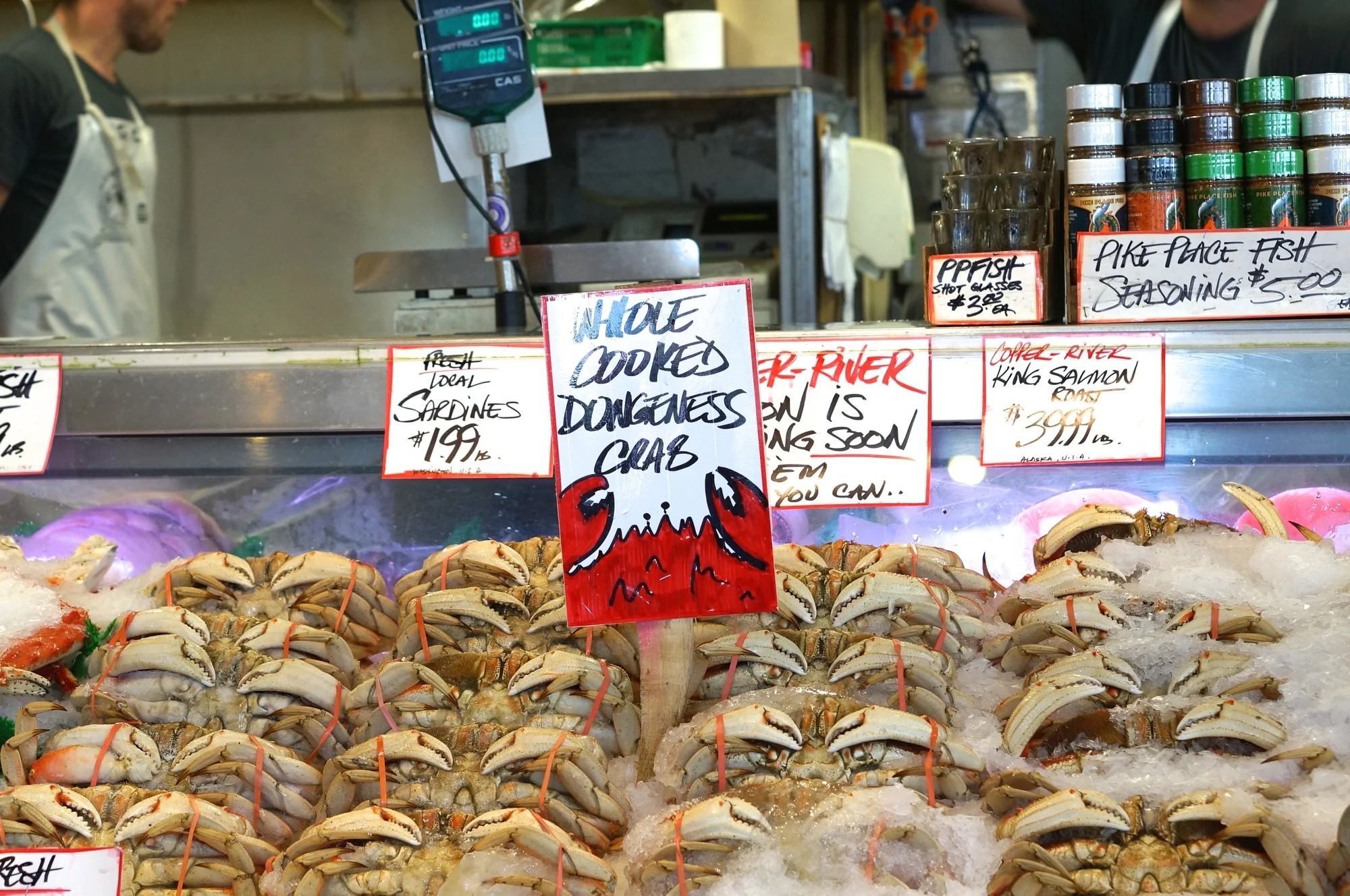 Sweet whole dungeness crabs pike place market