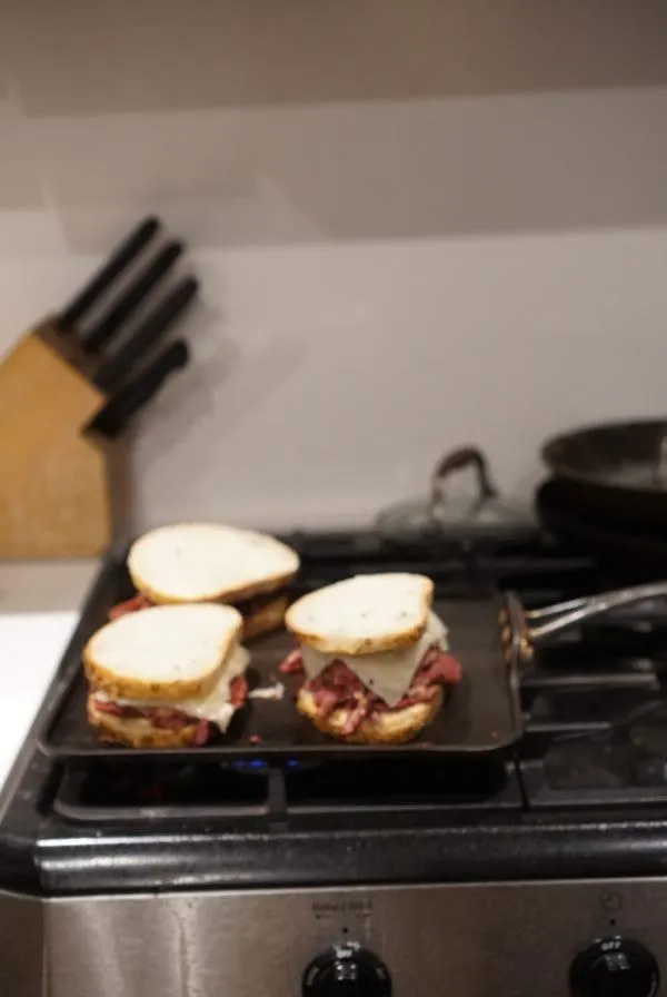 stove top grill pan reuben sandwiches