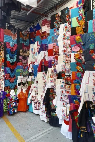Huipils at La Cuidedela market in Mexico City