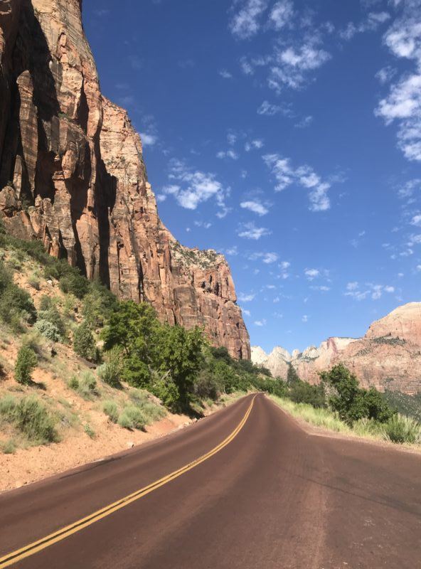 Zion National Park driving scenery photo