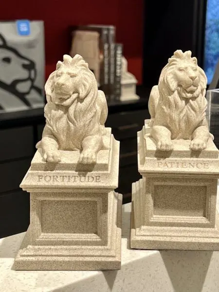 Patience Fortitude Bookends Souvenir New York Public Library gift shop