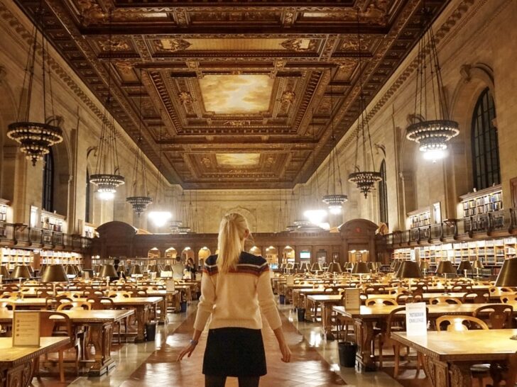 Rose reading room pose photos nypl after hours