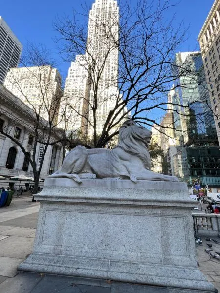 Patience and Fortitude lions new york public library